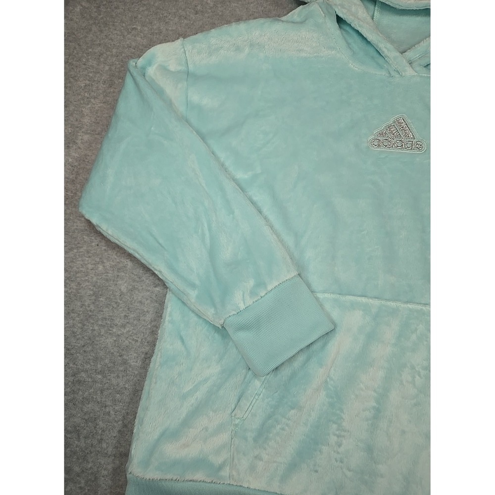 Adidas Originals Girls Size X-Large XL Velour Sweatshirt Hoodie‎ Pullover NWT - Picture 3 of 4